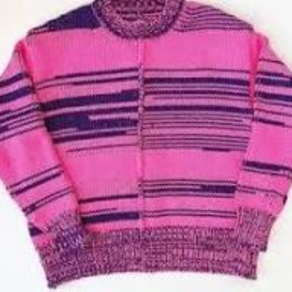 ISABEL MARANT Etoile Zelma Pink Purple Knit CHUNKY Sweater Jumper SMALL FR 36 - Picture 2 of 7